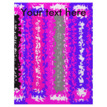 Retro blue black pink gray psychedelic rectangles flyer