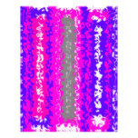 Retro blue black pink gray psychedelic rectangles letterhead template