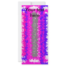 Retro blue black pink gray psychedelic rectangles rack cards