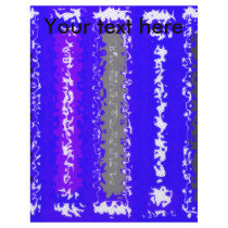 Retro blue black psychedelic rectangles flyers