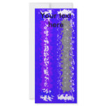 Retro blue black psychedelic rectangles rack card