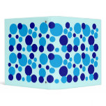 Retro Blue Bubble Dots binders