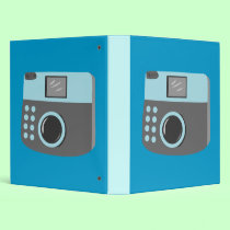 Retro Blue Camera binders