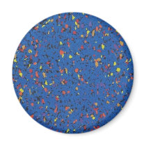 Retro Blue Confetti Speckled magnets by JuJuGarden Retro Blue Confetti Speckled magnets