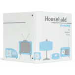 Retro Blue Electronics Vinyl Binder