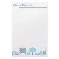 Retro Blue Electronics Custom Stationery