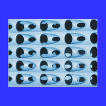 retro blue metal postcards