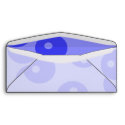 Retro blue pattern. Circles design. envelopes