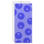 Retro blue pattern. Circles design. Custom Rack Cards