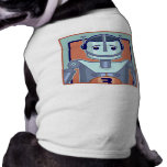 Retro Blue Robot Kids Pet Clothes
