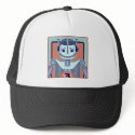 Retro Blue Robot Kids hats by koncepts Retro Blue Robot Kids hats