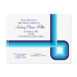 Retro Blue Stripe Invitation