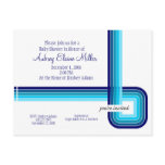 Retro Blue Stripe Invitation