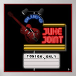 Retro Blues Juke Joint Poster
