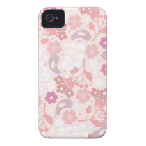 Retro Blush Pink Flowers and Birds Case Case-mate Iphone 4 Cases