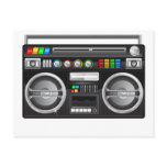 retro boombox ghetto blaster graphic post card