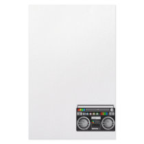 retro boombox ghetto blaster graphic stationery design