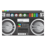 retro boombox ghetto blaster graphic round stickers