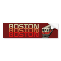 Retro Boston Bumper Sticker