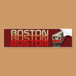Retro Boston Bumper Sticker bumper stickers