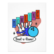 retro bowl-a-rama sign invitations