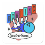 retro bowl-a-rama sign sticker