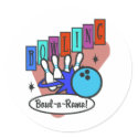 retro bowl-a-rama sign stickers
