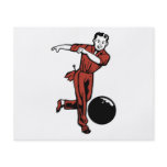 retro bowler design flyer