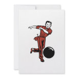 retro bowler design custom invites