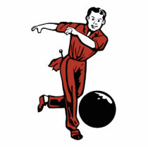 retro bowler design photo cutouts