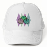 retro bowling balls design trucker hats