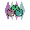 retro bowling balls design t-shirts