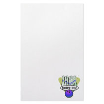 retro bowling design stationery