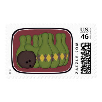 Retro Bowling Stamp