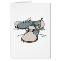 retro bowling shoes design card