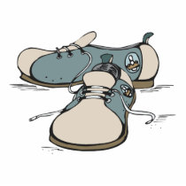 retro bowling shoes design photo cutouts