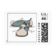 retro bowling shoes design postage