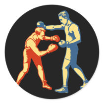 Retro Boxing Men stickers