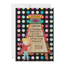 Retro, Bright, and Polka Dot Arcade Invitation
