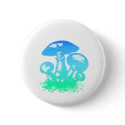 Retro Bright Mushroom Button by SaintsandSailors