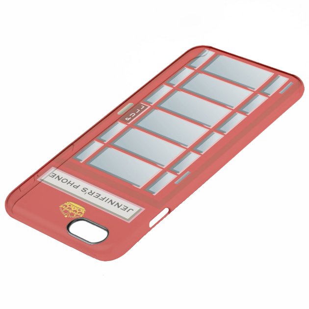 Retro British Telephone Booth Red Personalized Uncommon Clearlyâ„¢ Deflector iPhone 6 Plus Case-3