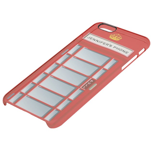Retro British Telephone Booth Red Personalized Uncommon Clearlyâ„¢ Deflector iPhone 6 Plus Case-4