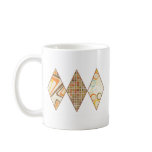 Retro Brown and Caramel Diamonds Coffee Mugs Retro Brown and Caramel Diamonds Coffee Mugs
