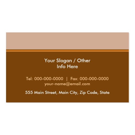 Retro Brown Business Cards (back side)