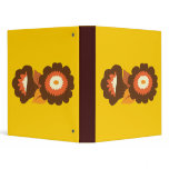 Retro Brown Flowers binders
