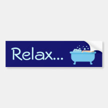 Retro Bubble Bath Girl Bumper Stickers