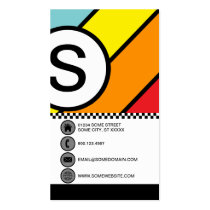 retro bubble checks business cards
