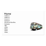 retro bus motor coach business cards