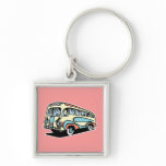 retro bus motor coach keychains