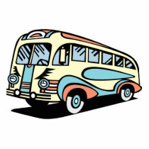 retro bus motor coach cut outs